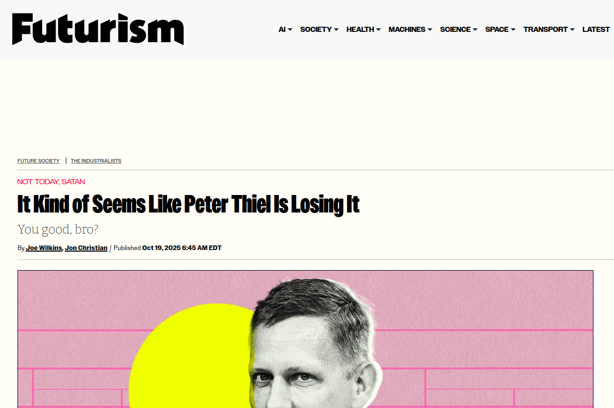 Peter Thiel a lâché la rampe