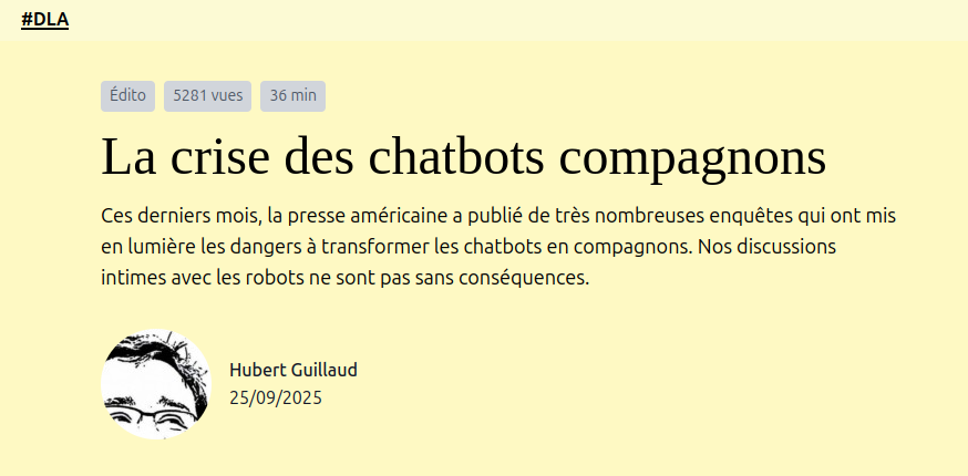 Un excellent tour d'horizon du problème